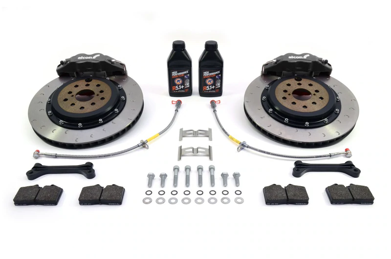 ALCON Subaru Impreza Rear 4 Pot Brake Kit Black 343mm 2001 - 2007 STI Only