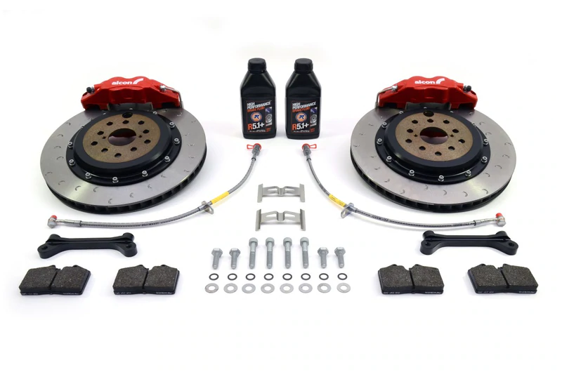 ALCON Subaru Impreza Rear 4 Pot Brake Kit Red 343mm 2001 - 2007 STI Only