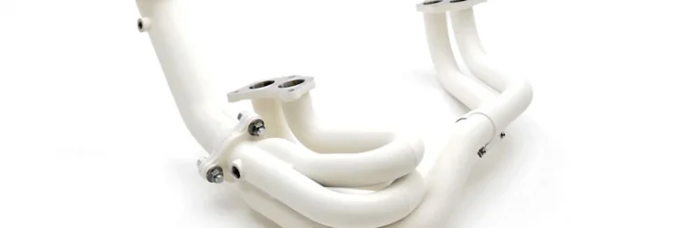 RCM Subaru Impreza/Forester unequal white ceramic coated exhaust manifold