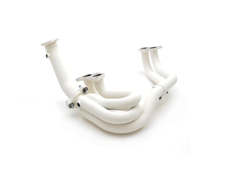 RCM Subaru Impreza/Forester unequal white ceramic coated exhaust manifold