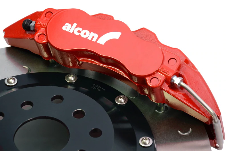 Alcon Subaru Impreza 6 Pot Front Brake Kit Red 343mm - Image 3