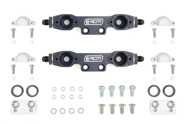 RCM Side Feed Parallel Billet Fuel Rail Pair V3 - V4