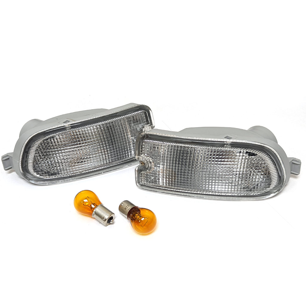 Facelift Bumper Clear Indicator Lamps For Subaru Impreza 1999-2000 GC8 GF8 WRX STI