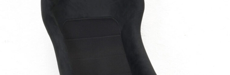 M2 Motorsport Alcantara & Webbed Composite Bucket Seat – Race- Bucket Seat – Side Mounted – Plain Black