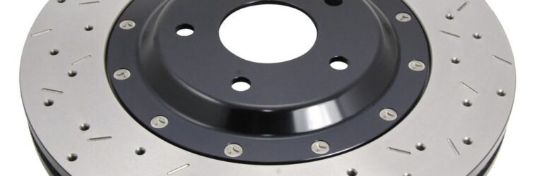 DBA 5000 series – Crossed Drilled & Slotted 2-Piece Black Hat (Front) Subaru Impreza 1998-2012 DBA5010BLKXS