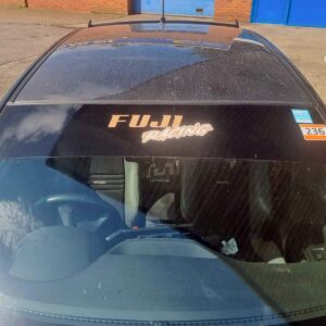 Fuji racing Subaru windscreen vinyl sunstrip