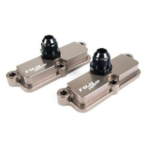 Fuji racing subaru billet AN fitting rocker cover breathers