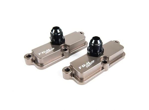 Fuji racing subaru billet AN fitting rocker cover breathers