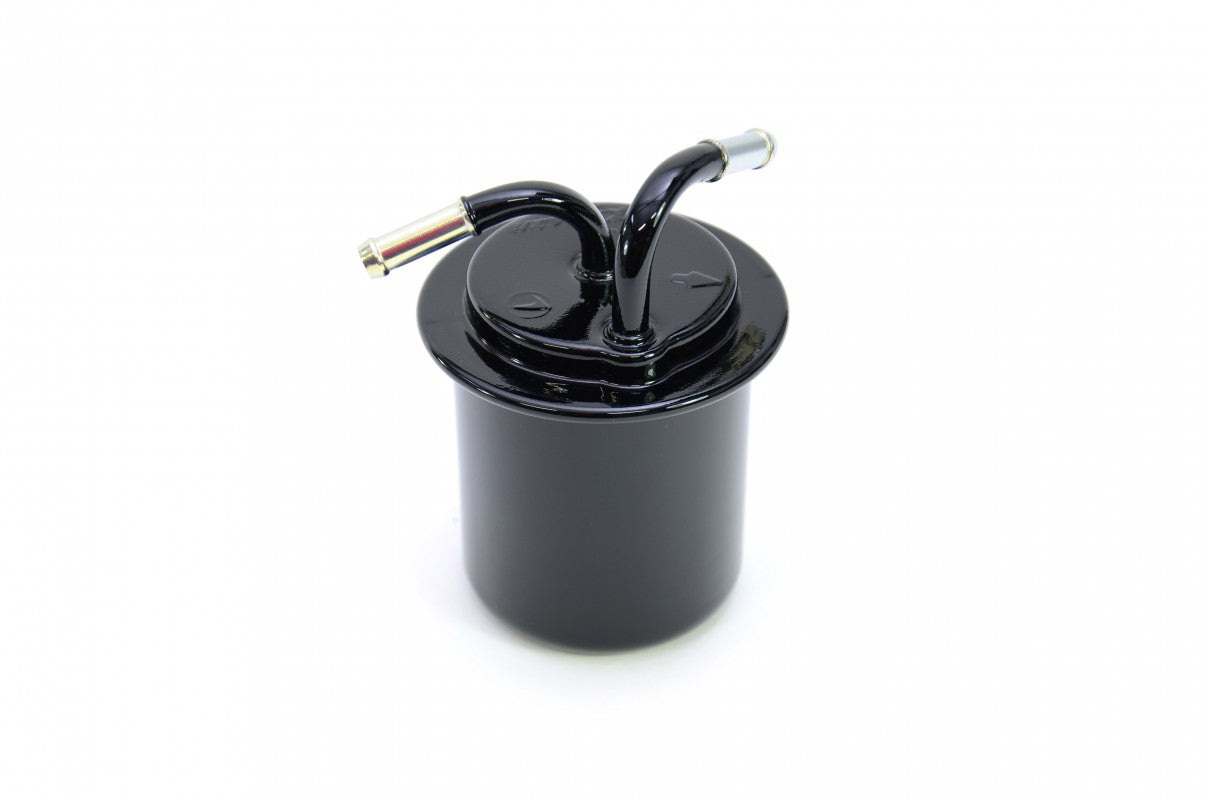 Genuine Subaru Fuel Filter supplier view 1 Genuine Subaru SSE04 fuel filter with hose connections