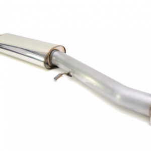 RCM 3-inch silenced centre exhaust section, angled view