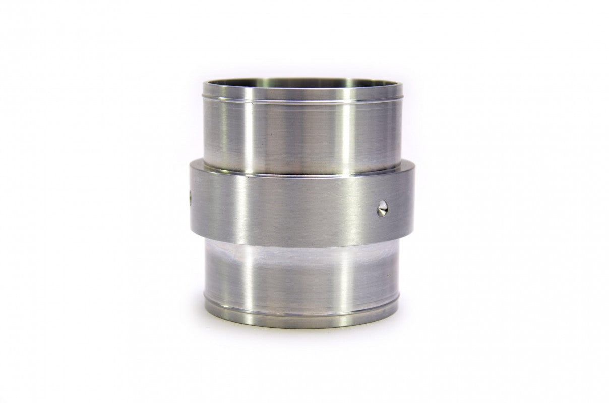 RCM736 silver intake joiner, side and central band view RCM736 silver intake joiner, side and central band view