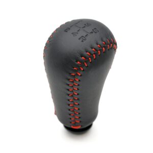 Genuine Subaru STI 5-speed red-stitched leather gear knob RCM3314