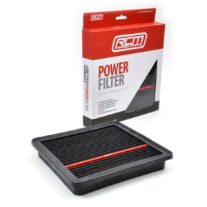 RCM3408 high-flow panel air filter with retail packaging
