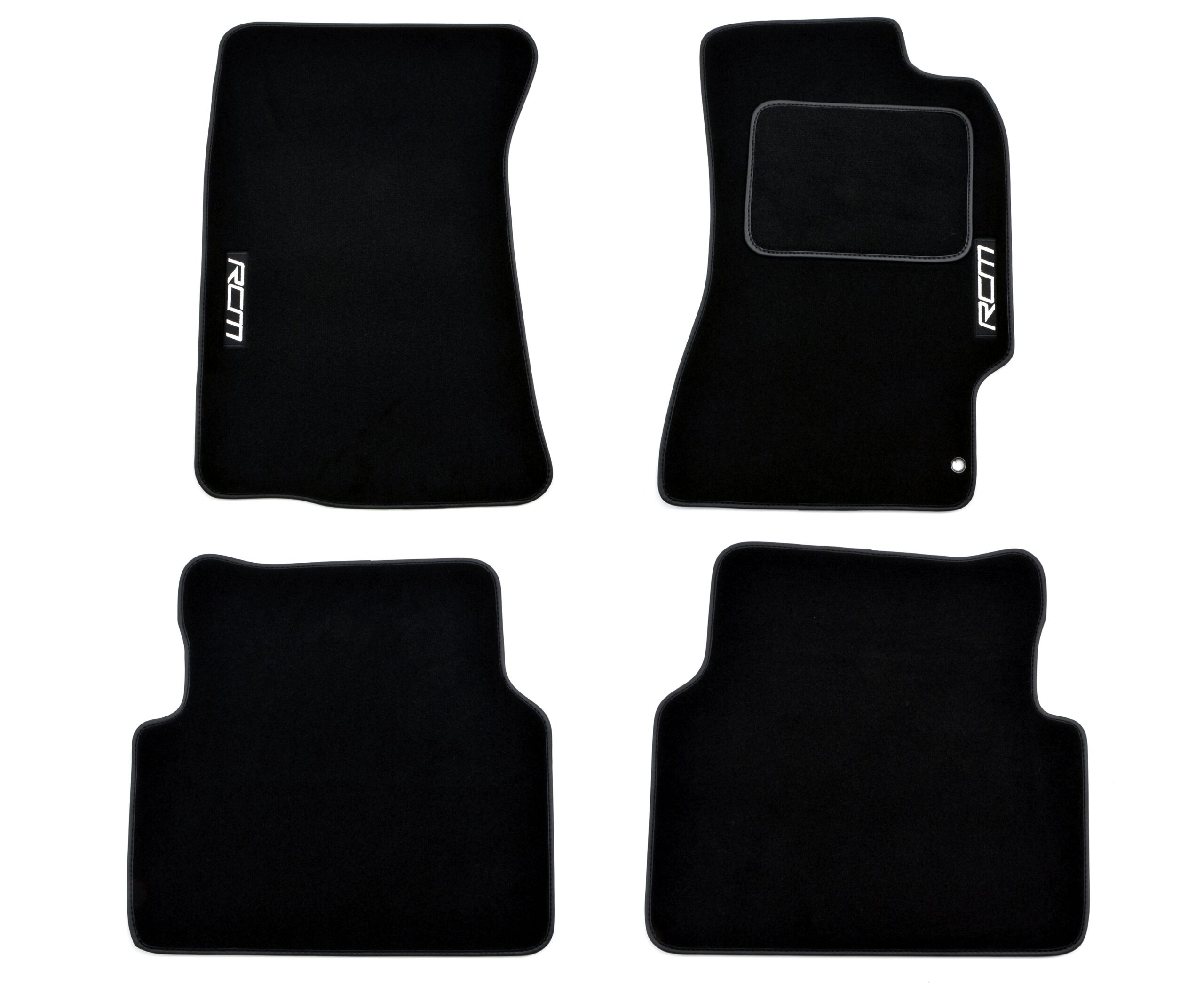 RCM SPE251 mat set detail RCM SPE251 front and rear luxury mats laid flat