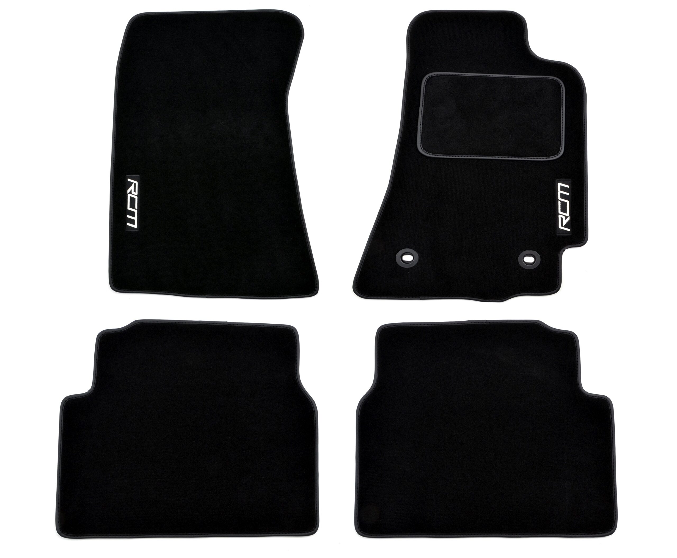 RCM SPE1063 mat set detail RCM SPE1063 front and rear luxury mats laid flat