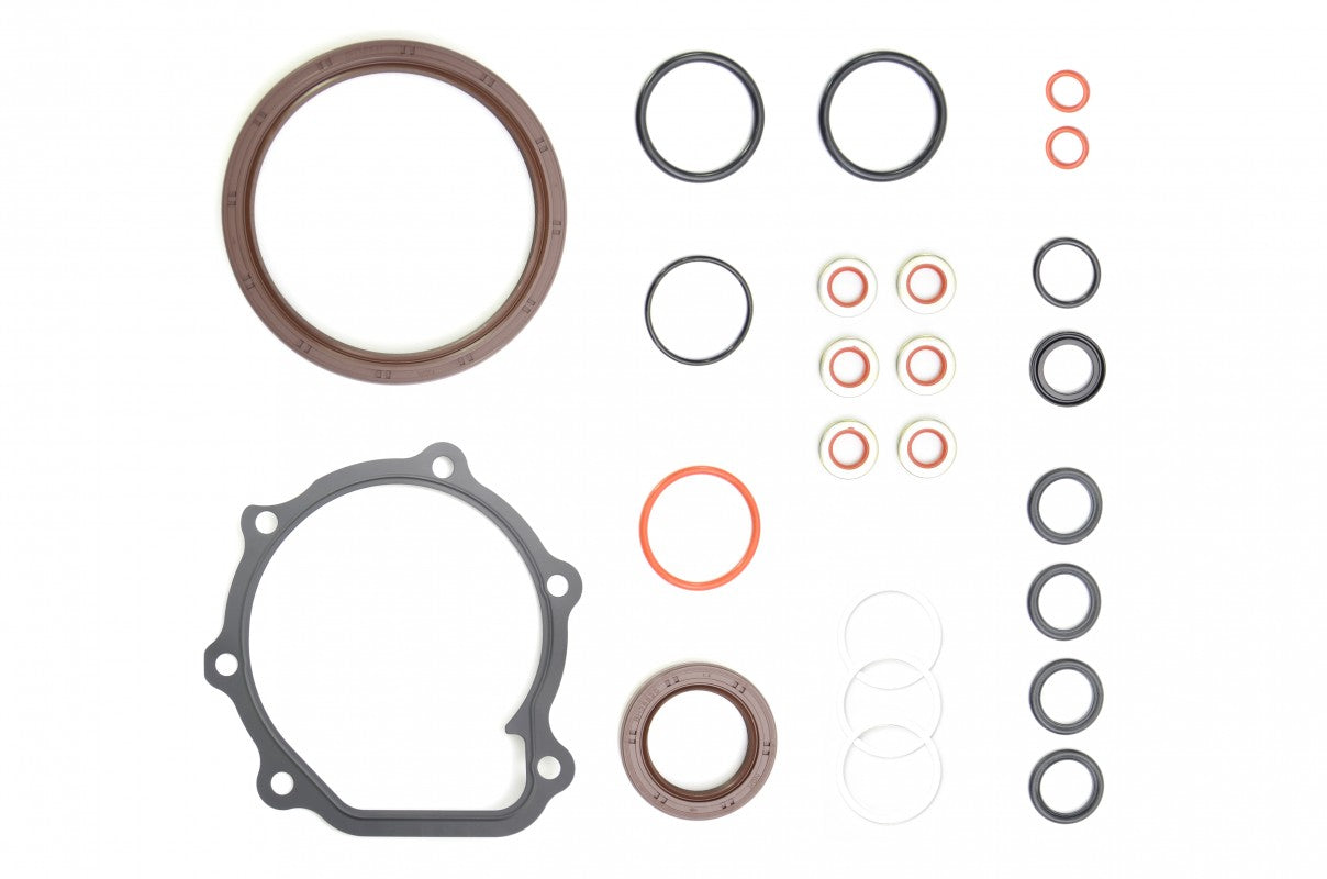 Short-block seal components – face-on view Subaru EJ short-block seal components, face-on view