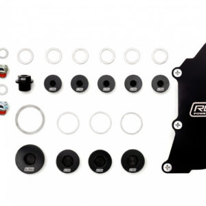 RCM3036 black billet EJ block blanking kit component view 1